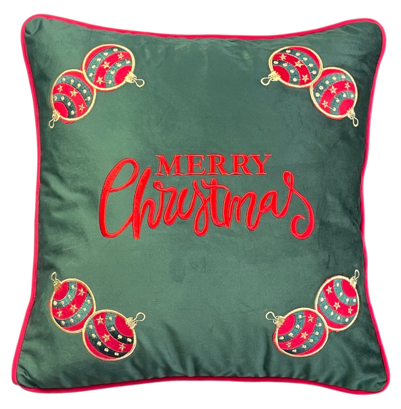 Cuscino quadrato natalizio in velluto CIRQUE DE NOEL - 47x47 cm - vari colori - Clodette