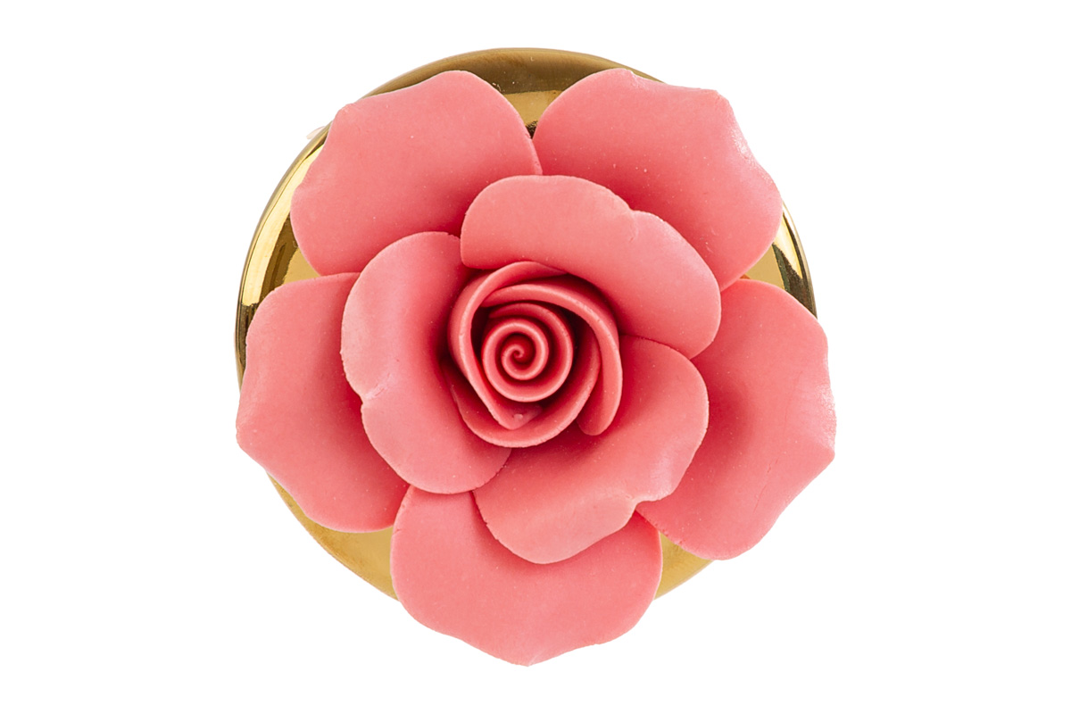 Candela rosa col.Corallo c/astuccio - H.9x7.5 cm - Le Stelle