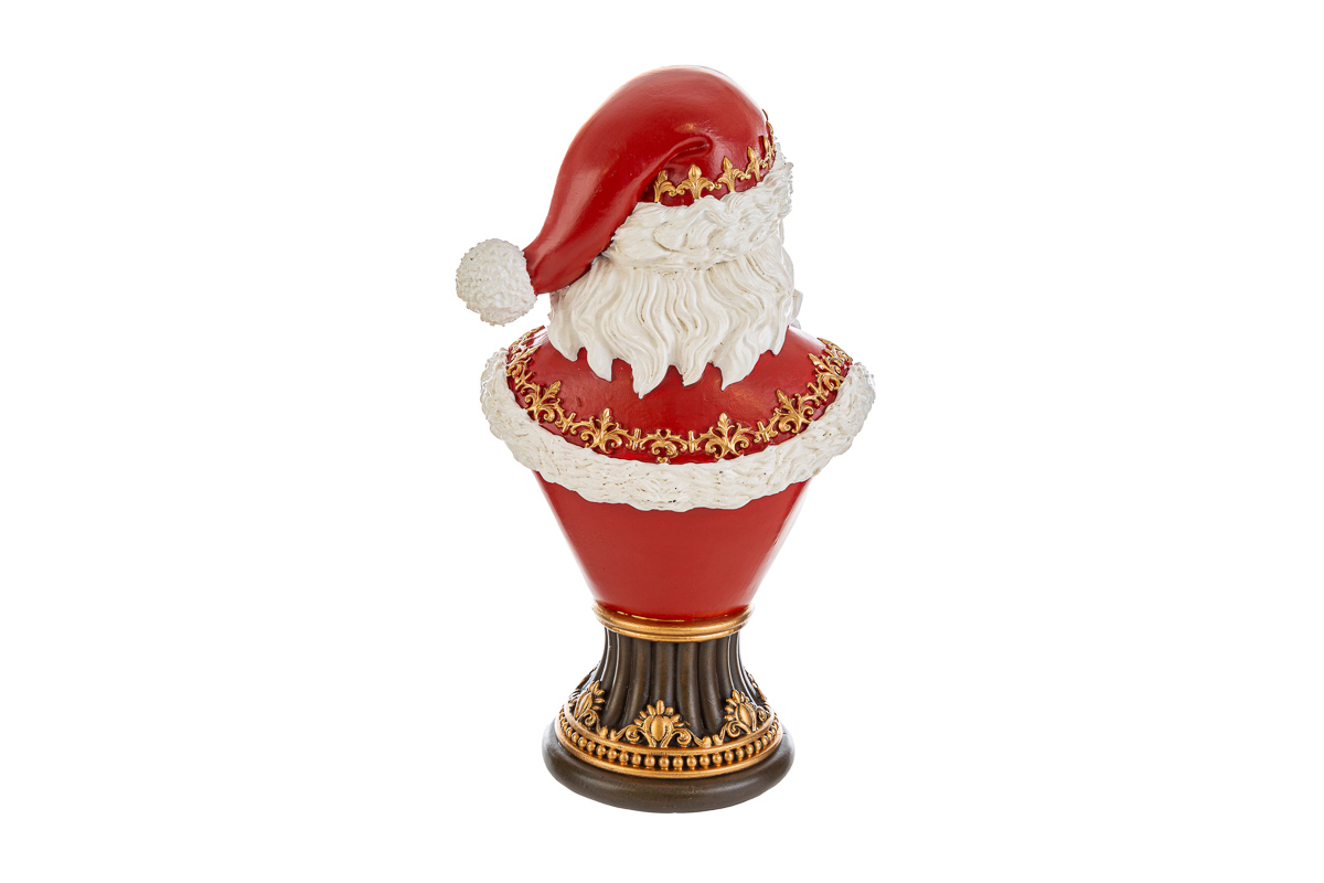 Mezzo busto babbo natale in resina - H.30 cm