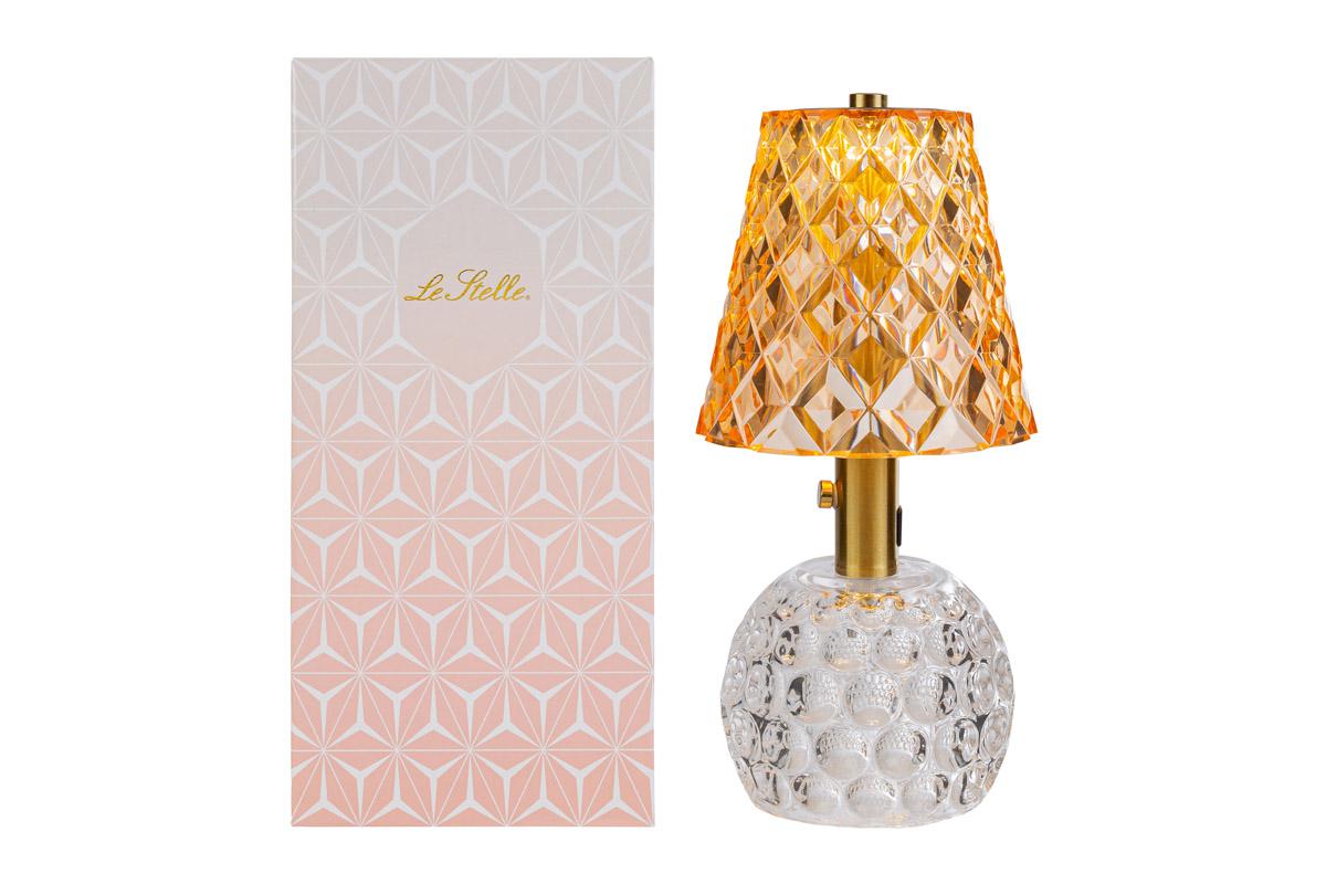 Lampada fume' eclisse touch led/usb con box - H.27x13 cm - Le Stelle
