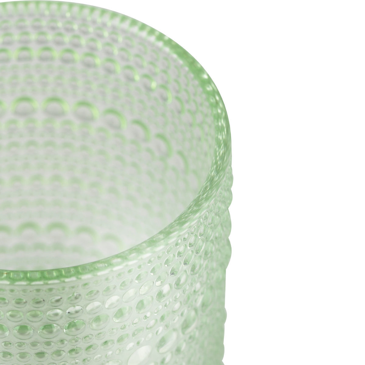 Set 6 bicchieri acqua in vetro a puntini verde  - 273 ml - Estia