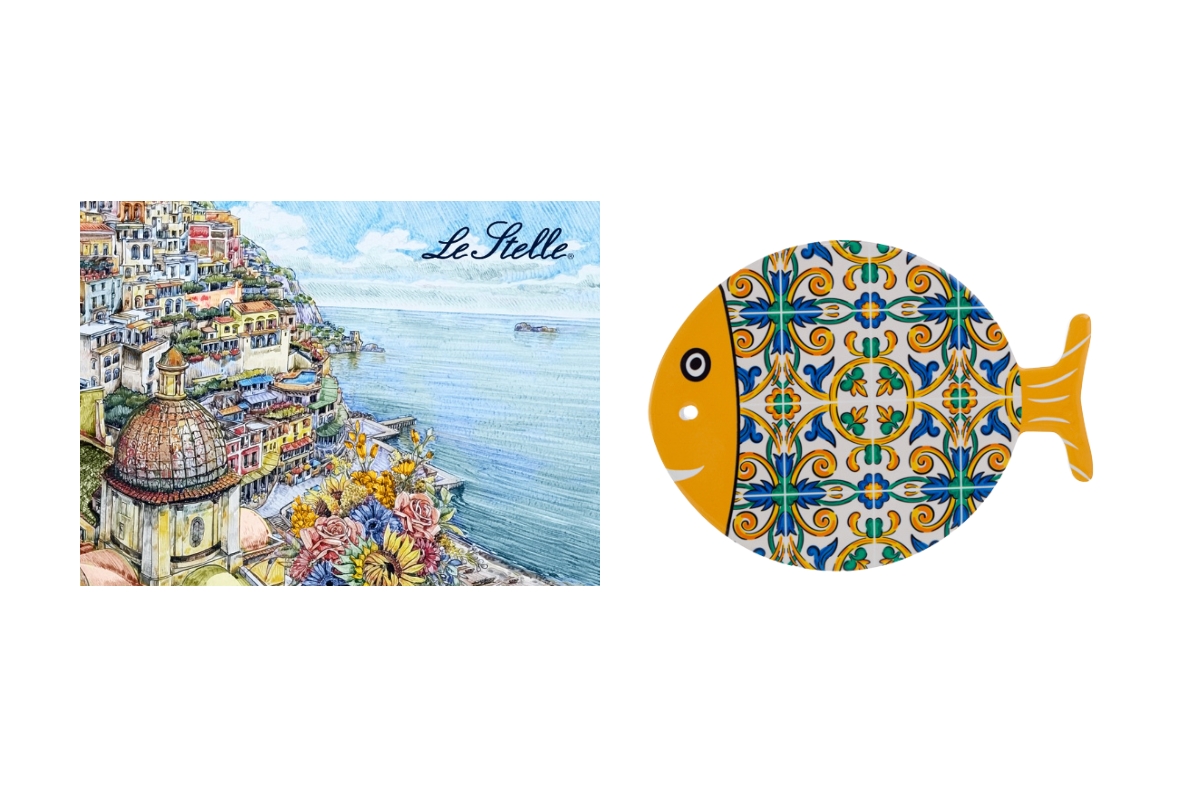 Poggia pentola pesciolino in ceramica c/astuccio - 4 colori ass - 15x20 cm - Le Stelle