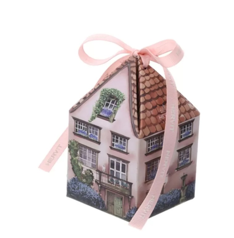 Candela profumata in vetro Orsetto - 2 colori - H.9 cm - Hervit