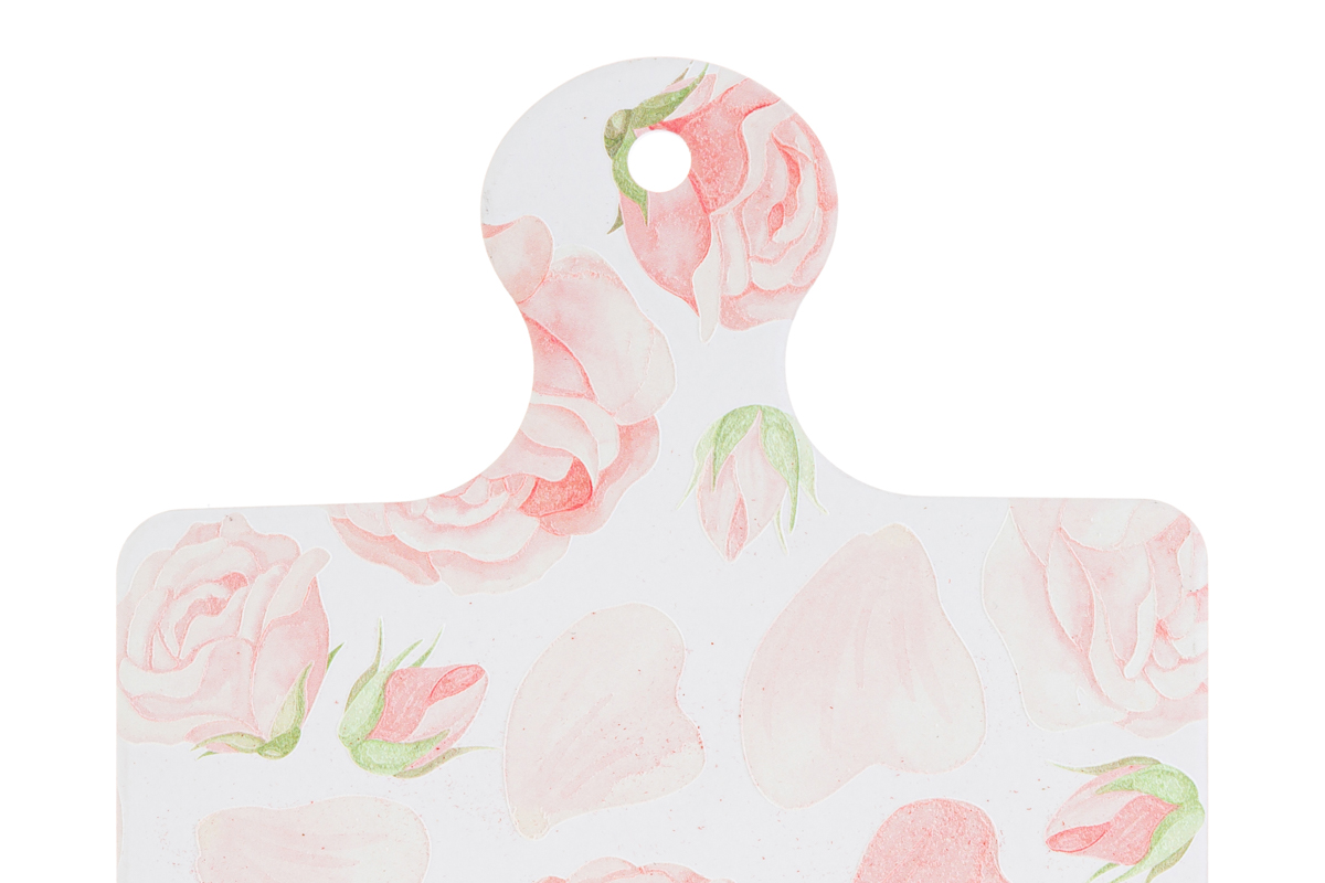 Tagliere in ceramica con roselline c/astuccio - 24x17 cm - Le Stelle - Foto 4