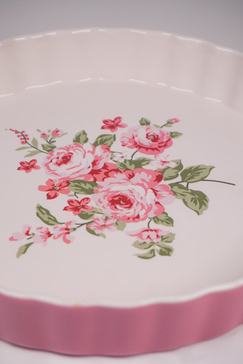 Teglia per torte rosa con fiori linea Bella - diam.26.5 cm - Isabelle Rose