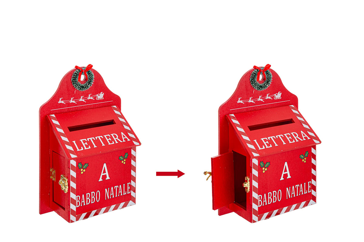 Portaletterina in legno da muro - H.22x14 cm