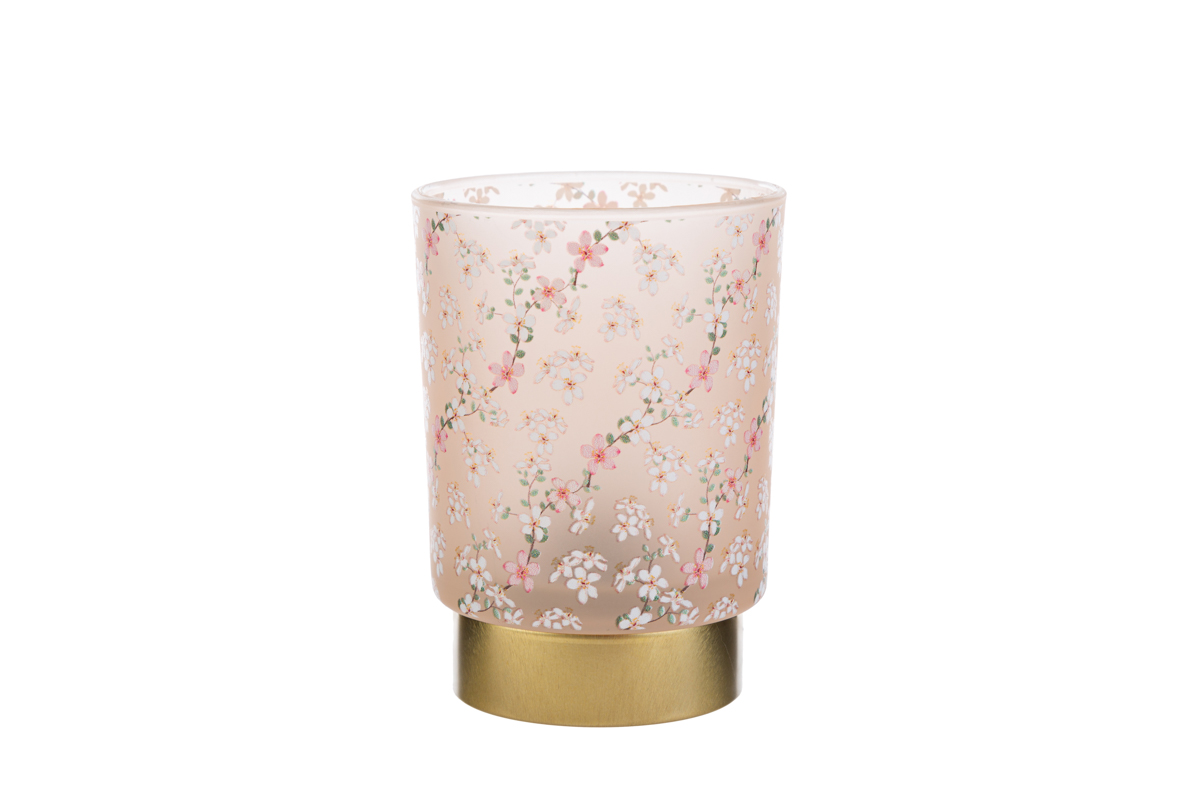 Lampada vetro a led magnolia c/shopper - H.12.5x9 cm - Le Stelle