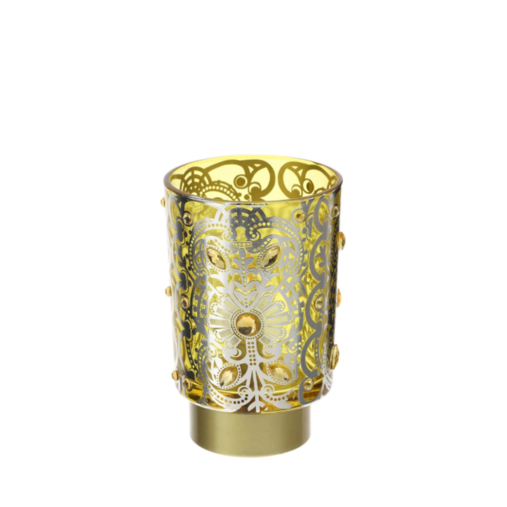 Lampada in vetro a led Byzatium - vari colori - 10x15 cm - Hervit