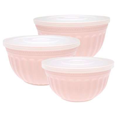 Greengate - set 3 pz contenitori-  bowl with lid alice pale