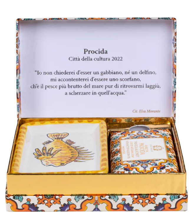 Sapone artigianale Procida  box regalo maiolica  Made in Italy - CasAmalfi