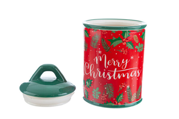 Barattolo ermetico in ceramica Merry Christmas - H.19x12cm