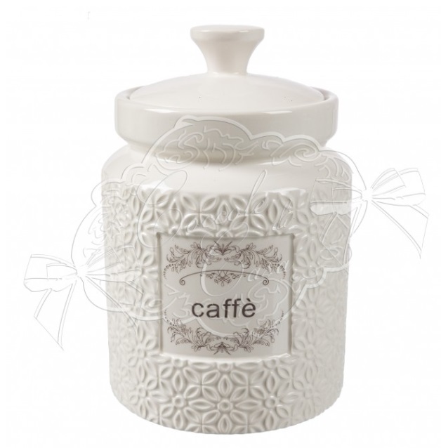 Set 3 barattoli in ceramica linea Daisy - H16x10 cm - Coccole di casa
