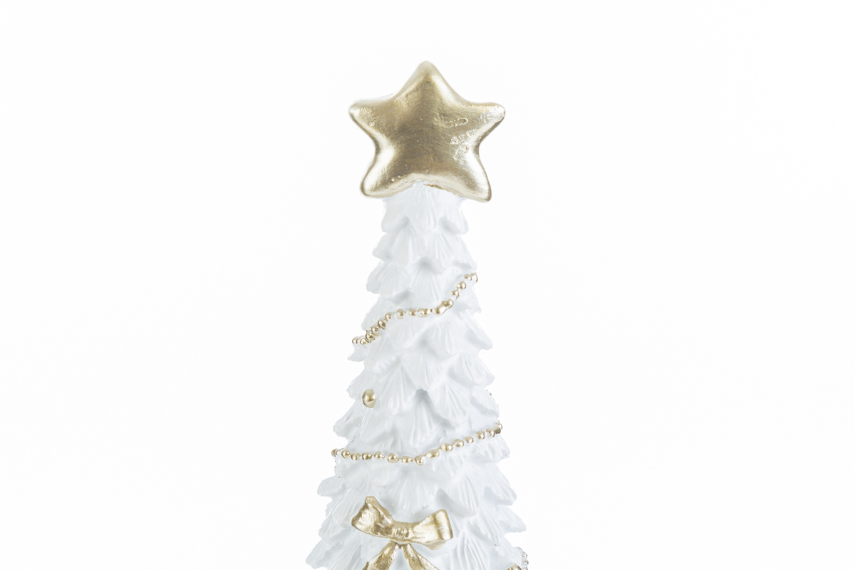 Albero natalizio in resina oro - H.16 cm
