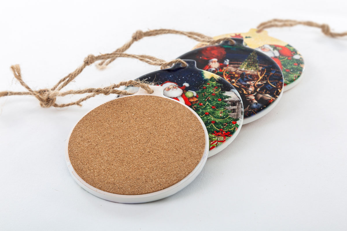 Poggia moka natalizio in ceramica - disponibile in vari modelli -  10.5x11 cm - Le stelle
