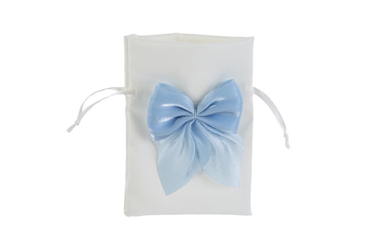 Sacchetto in raso con fiocco - 3 colori - 10x14 cm - Le Stelle - Foto 3