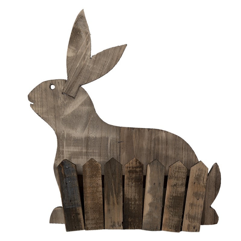 Fioriera coniglio in legno - 31x12x36 cm - Clayre&Eef