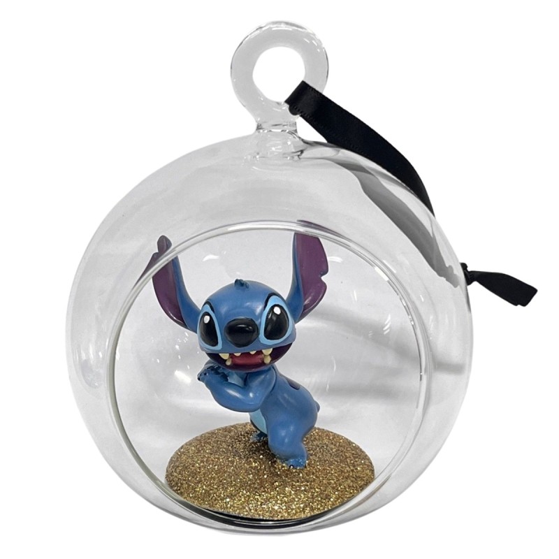 Decorazione Stitch 3D in palla di vetro c/scatola regalo - H.12 cm - DIsney