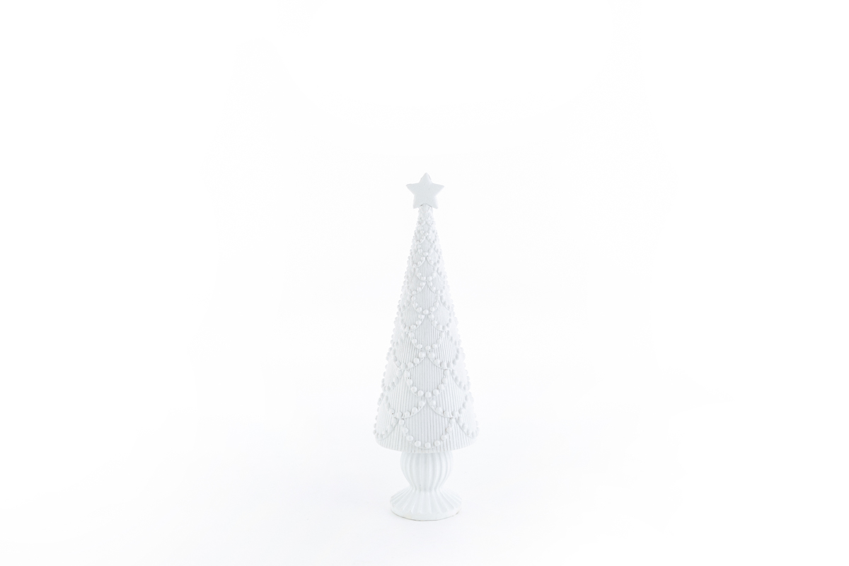 Albero natalizio in resina bianco - H.29 cm