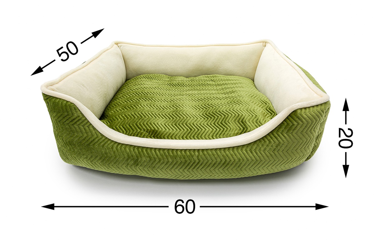 Cuccetta divano col.verde per animali domestici - 60x50xh20 cm - Le Stelle