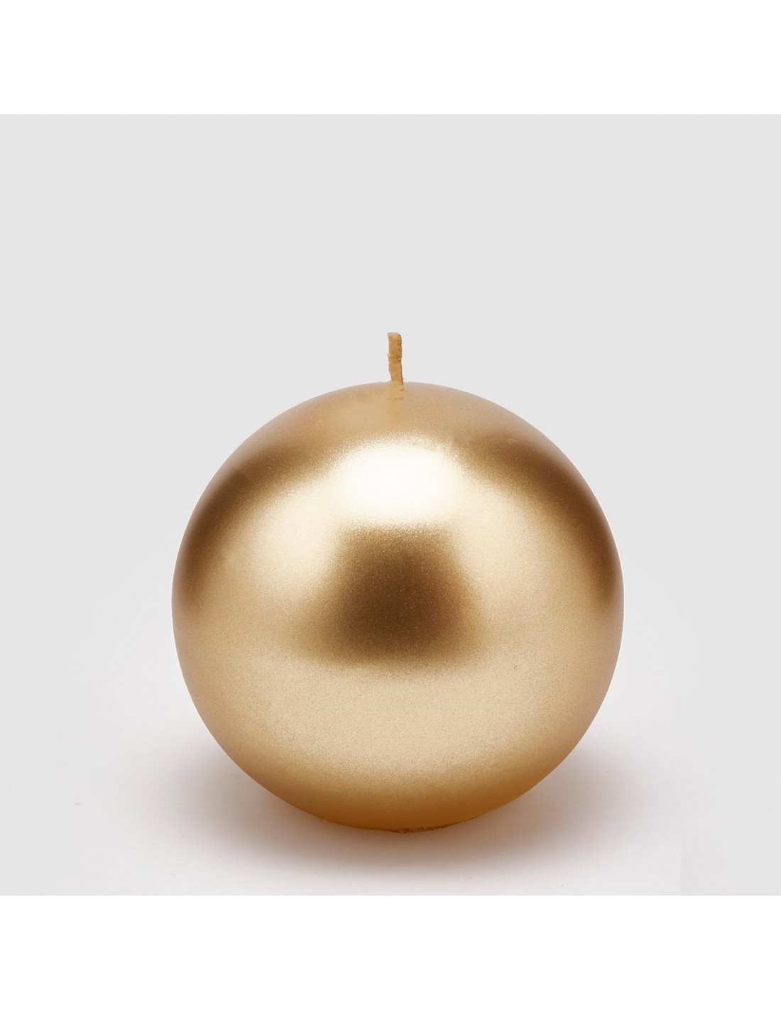 Candela sfera oro satinato - diam.10 cm - EDG