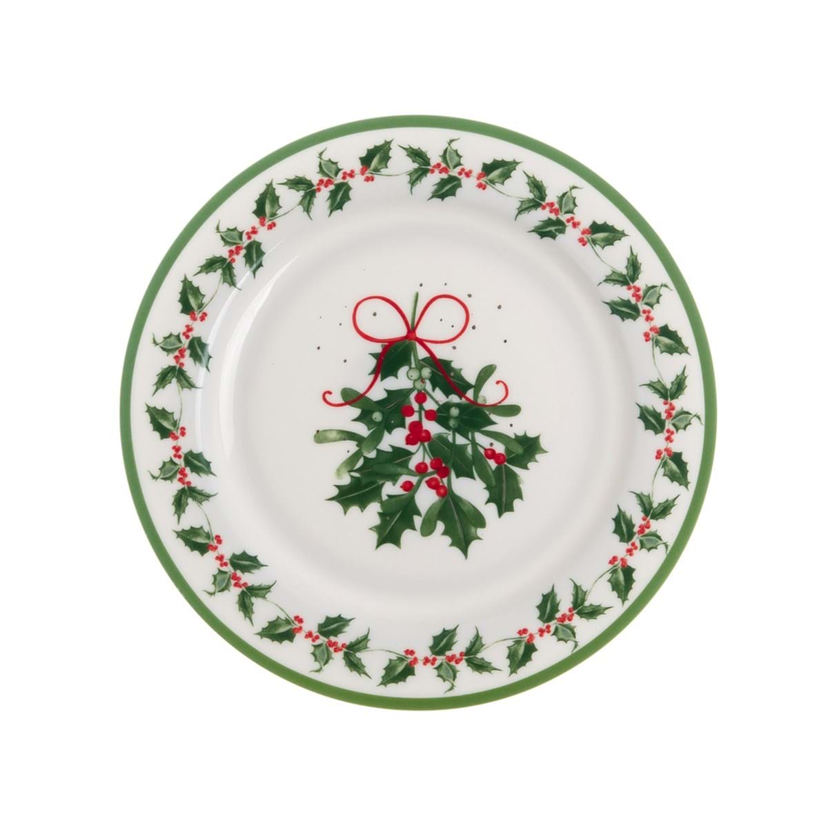 Piatto frutta in porcellana natalizio Oh Holy Night - 19x19 cm - Blanc Mariclo