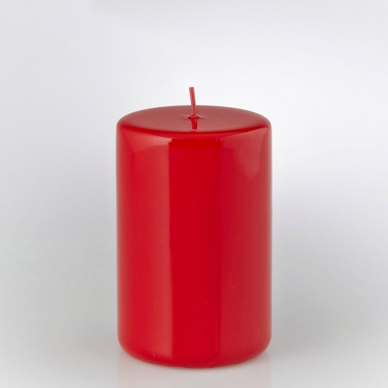 Candela moccolo rosso laccato - H. 15 cm - EDG