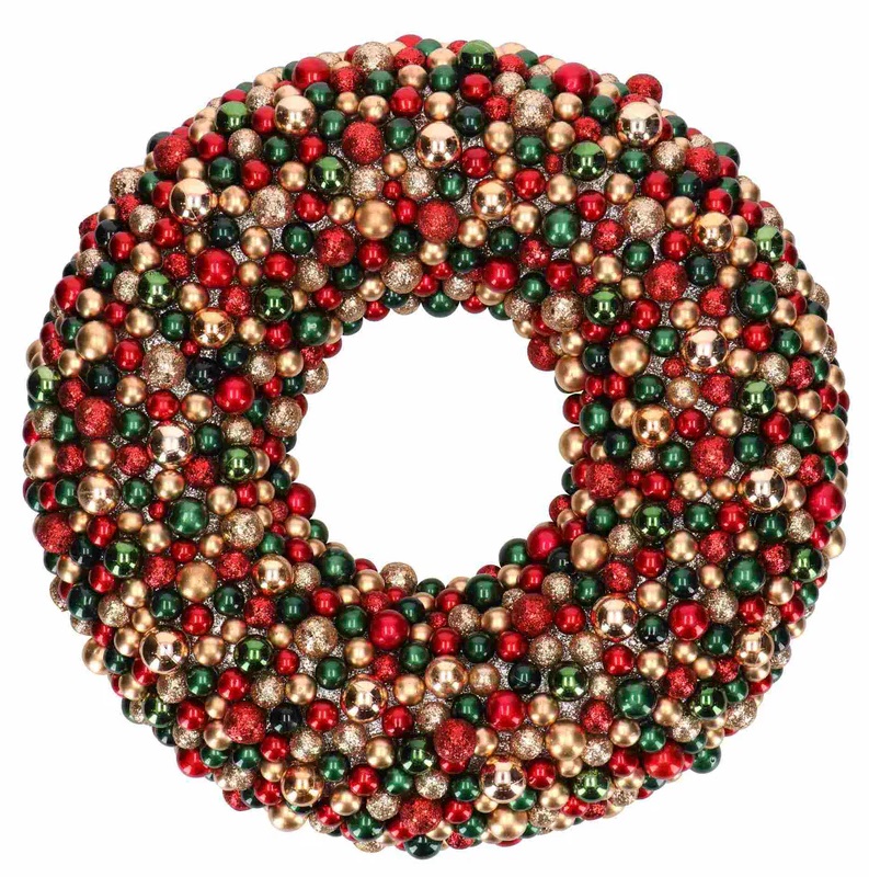 Ghirlanda natalizia di palline - diam.50 cm - Timstor