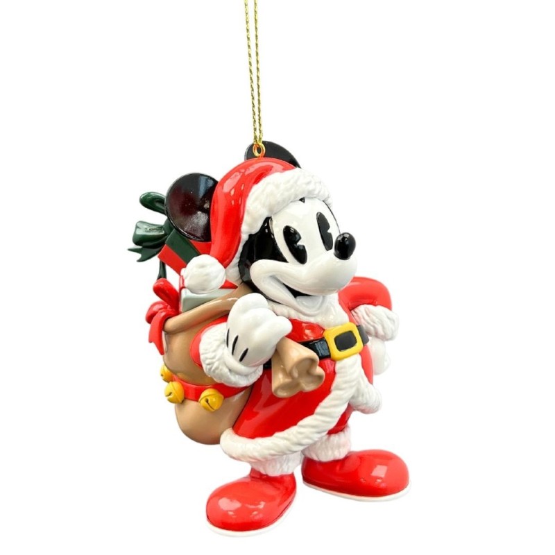 Decorazione natalizia Topolino con sacco vintage - 10 cm - Disney