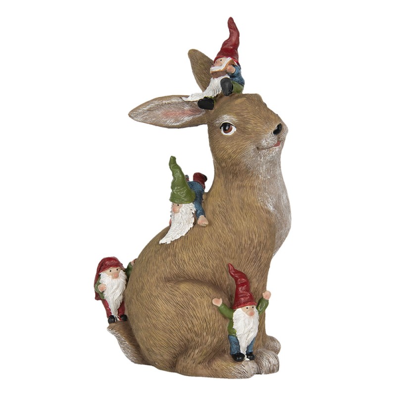 Coniglio in resina con folletti - H.30x18x11 cm - Clayre e Eef
