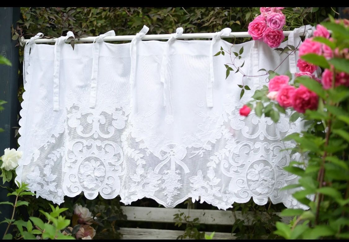 Mantovana Eos bianca in puro cotone - 70x150 cm - Mia per Te