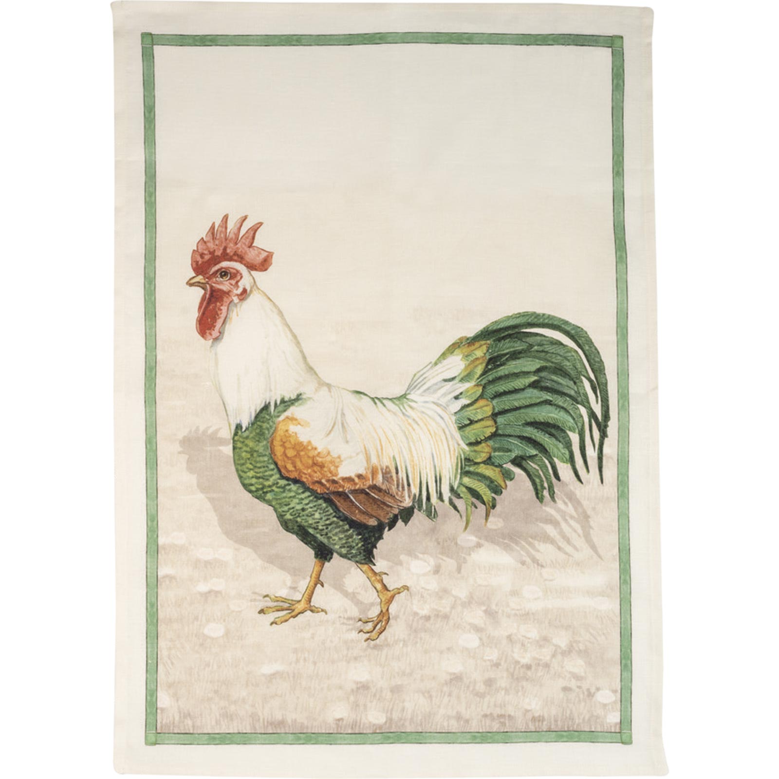 Canovaccio Roosters in lino - 50x70 cm - Tessitura Toscana