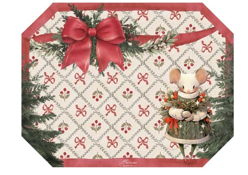 TovagliettA in vinile natalizia  - Collezione Favola di Natale 2025 - 45x35 cm - Blanc Mariclo