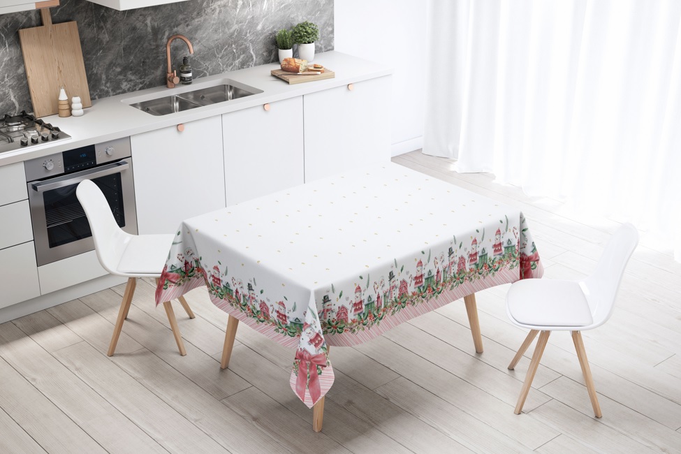 Tovaglia quadrata natalizia in cotone VINTAGE - 90x90 cm - Clodette