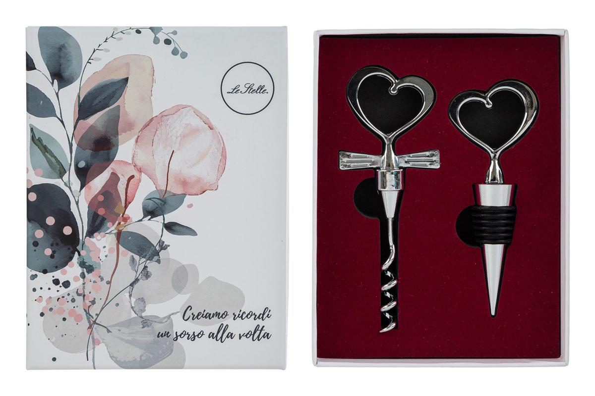 Sorsi d'Amore - Set 2 pz accessori vino con astuccio - Le Stelle