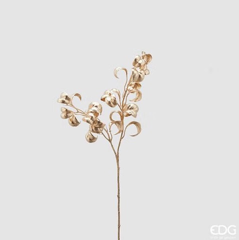 Ramo foglie oro metallizzato - H.61 cm - EDG