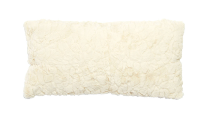 Cuscino arredo pellicciato rettangolare mod.MORELLA beige - 60x30 cm - Light e Living