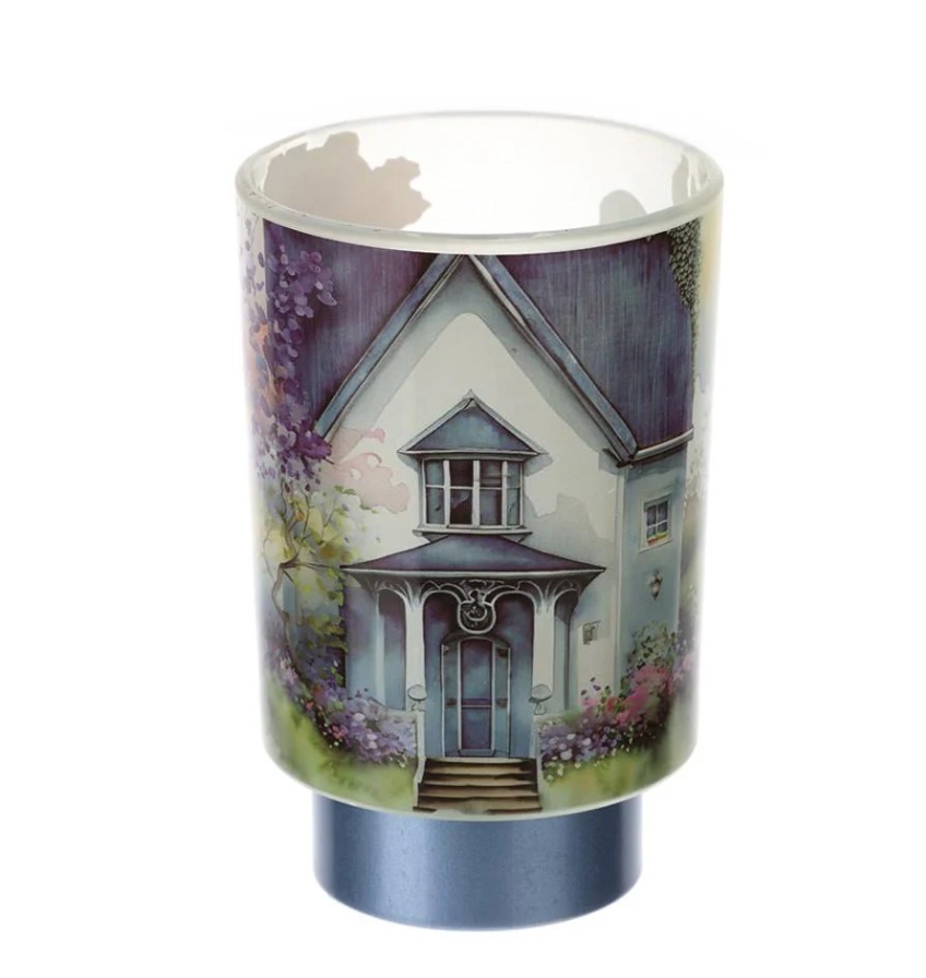 Lampada in vetro a led Cottage - vari colori - 10x15 cm - Hervit