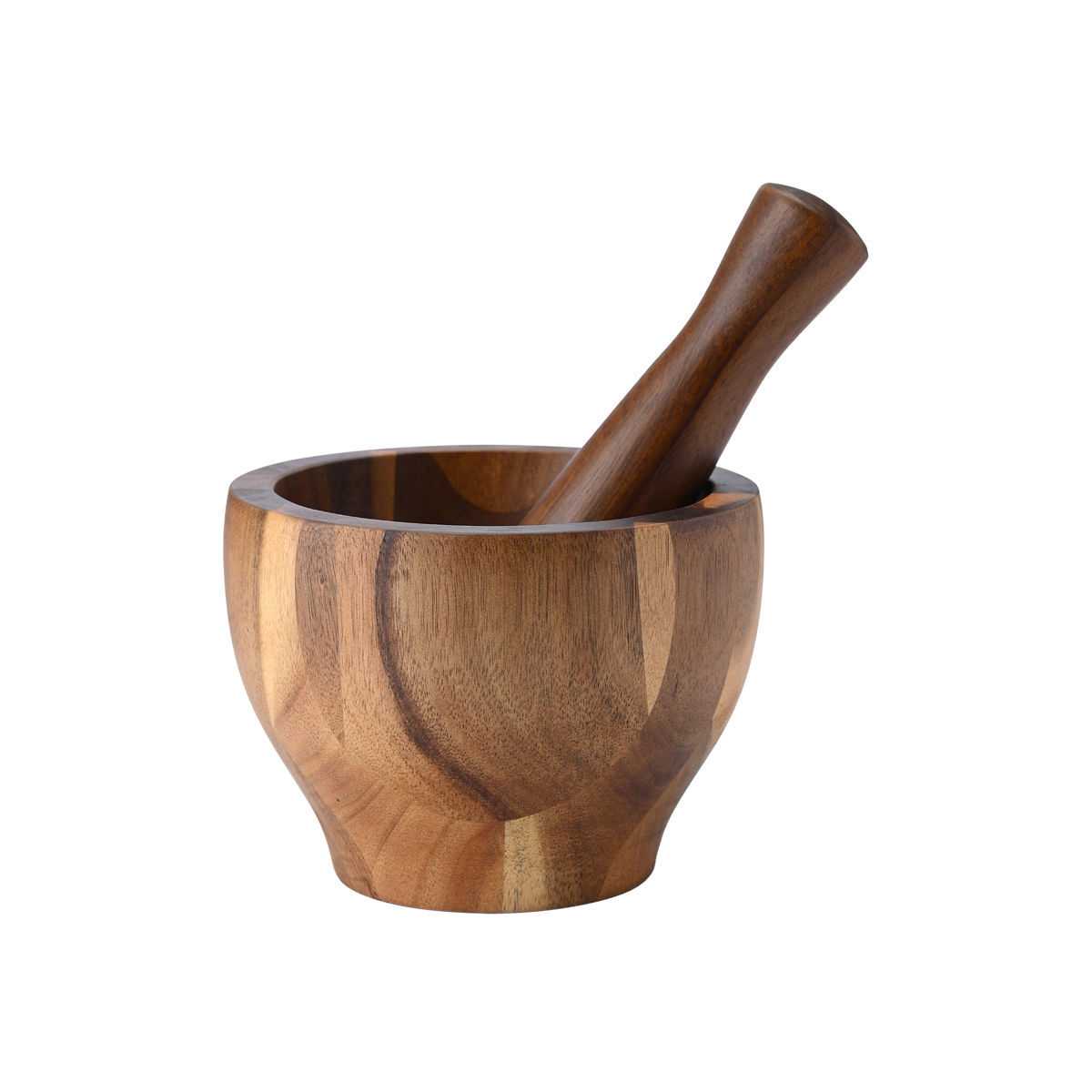 Mortaio e pestello in legno di acacia - 14x10 cm - Estia