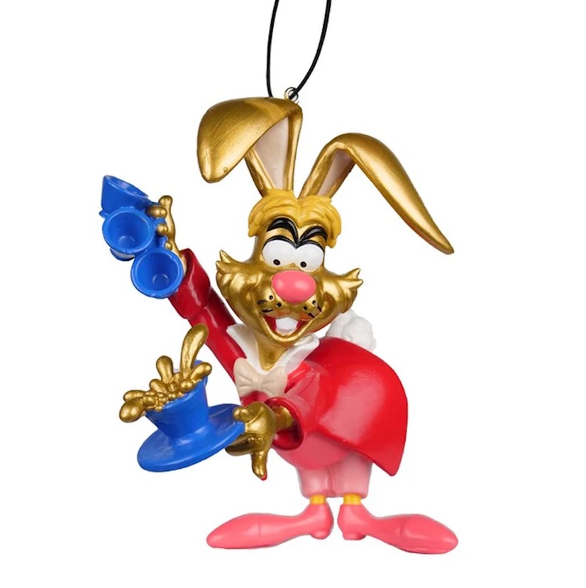 Decorazione natalizia lepre marzolina di Alice in resina - H.12 cm - Disney