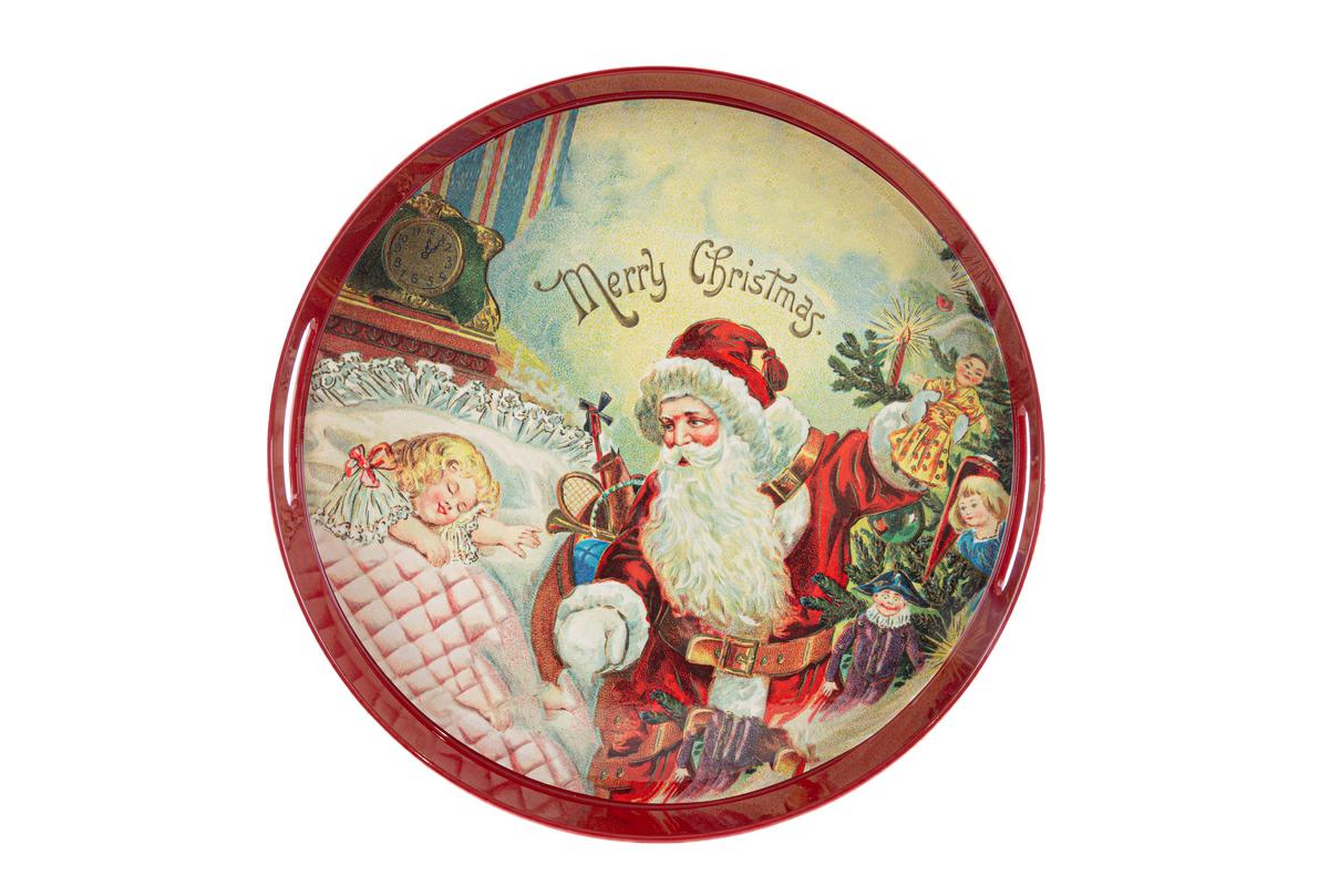 Vassoio melamina Babbo natale - diam.37 cm
