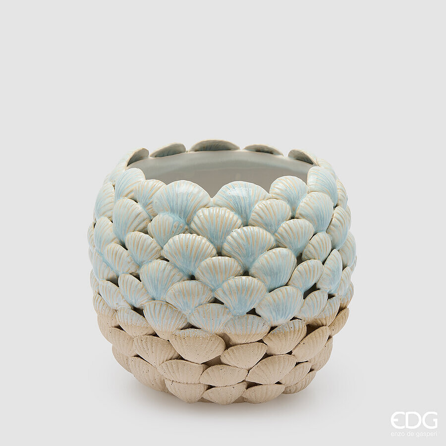 Vaso Chakra Conchiglie - H.21x24.5 cm - EDG