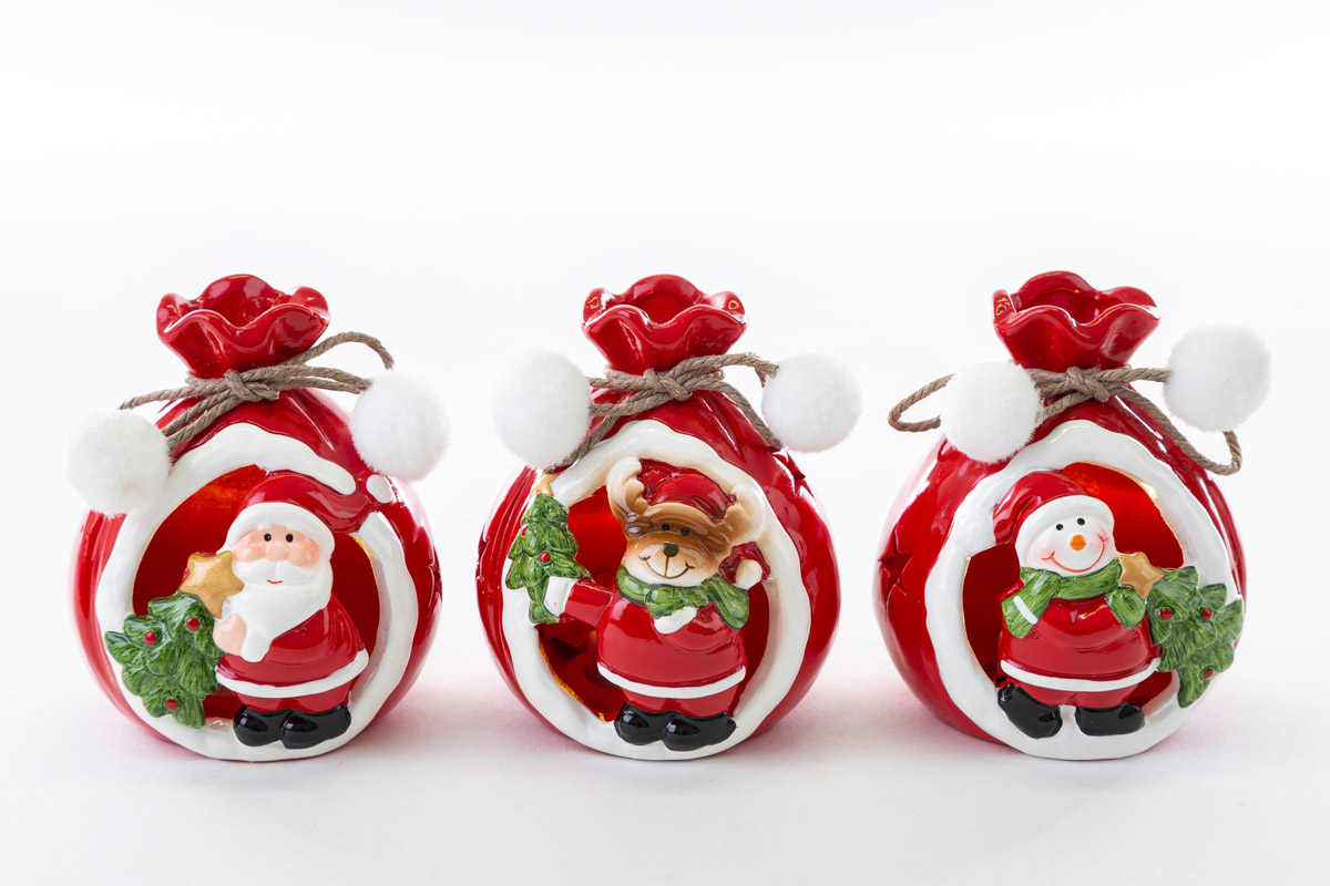 Soggetti natalizi in ceramica - disponibili in vari modelli - h.9.5 cm - Le stelle