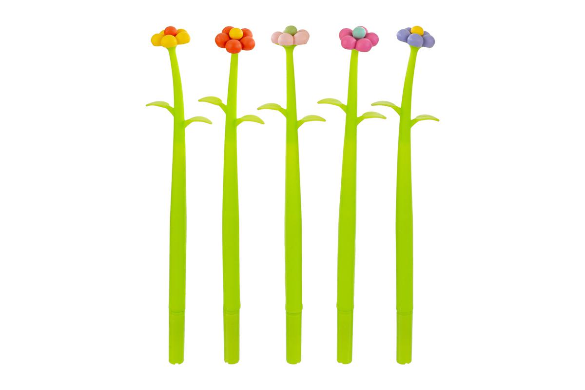 Penna stelo con fiore - colori assortiti - Le Stelle