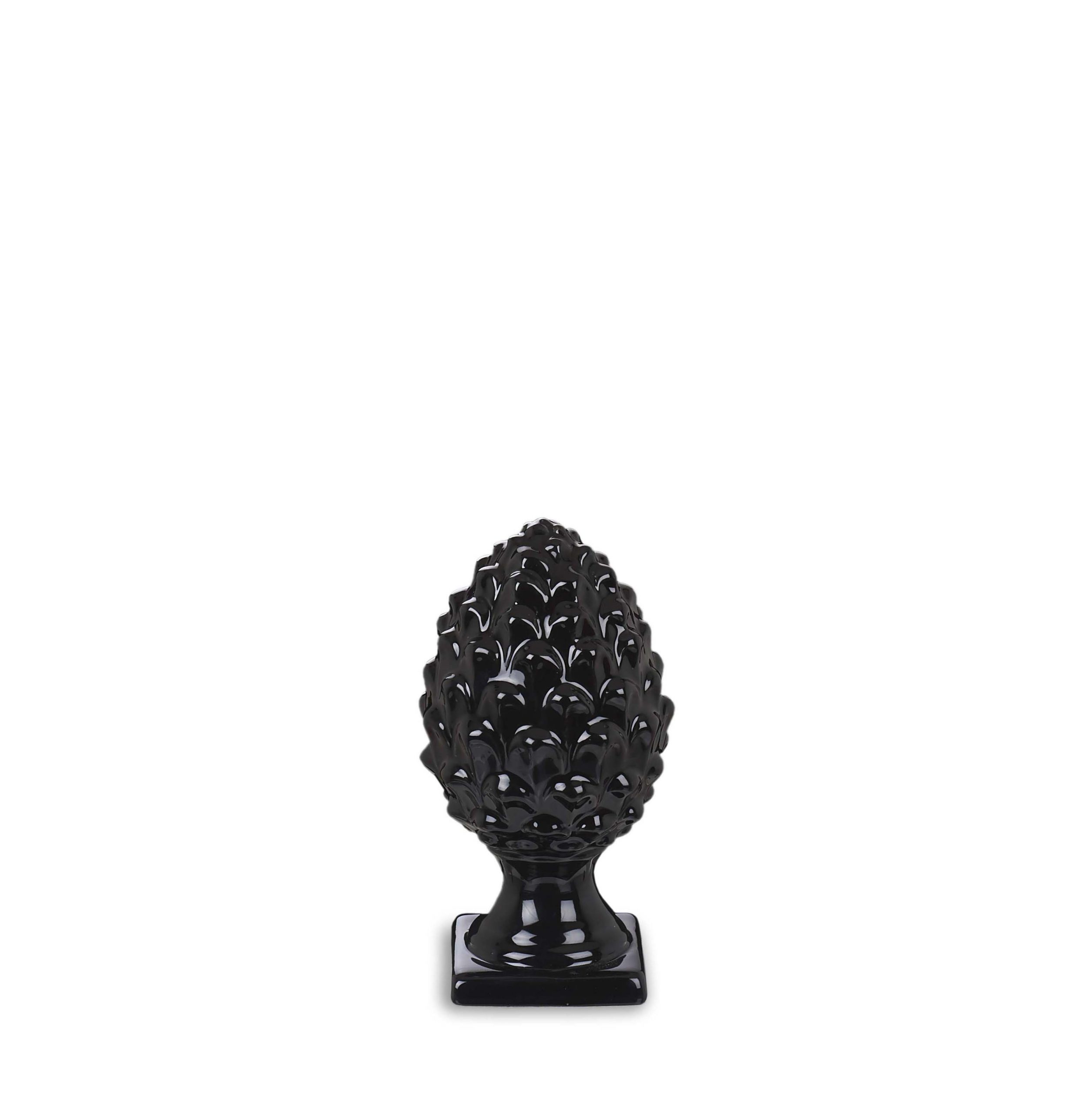 Pigna nera in porcellana - H. 15 cm - Henriette