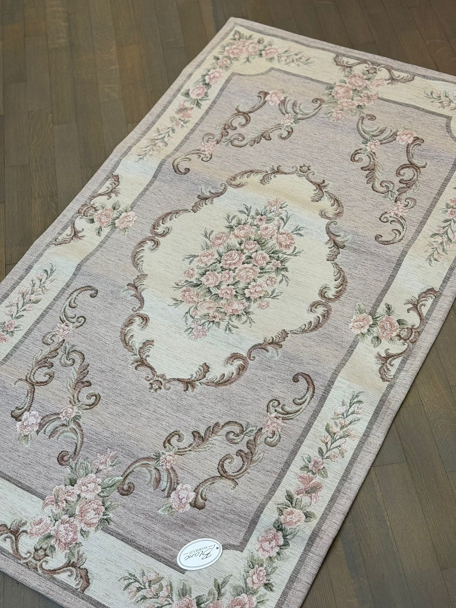 Tappeto con antiscivolo Doria cipria - 85x150 cm - Blanc Mariclo