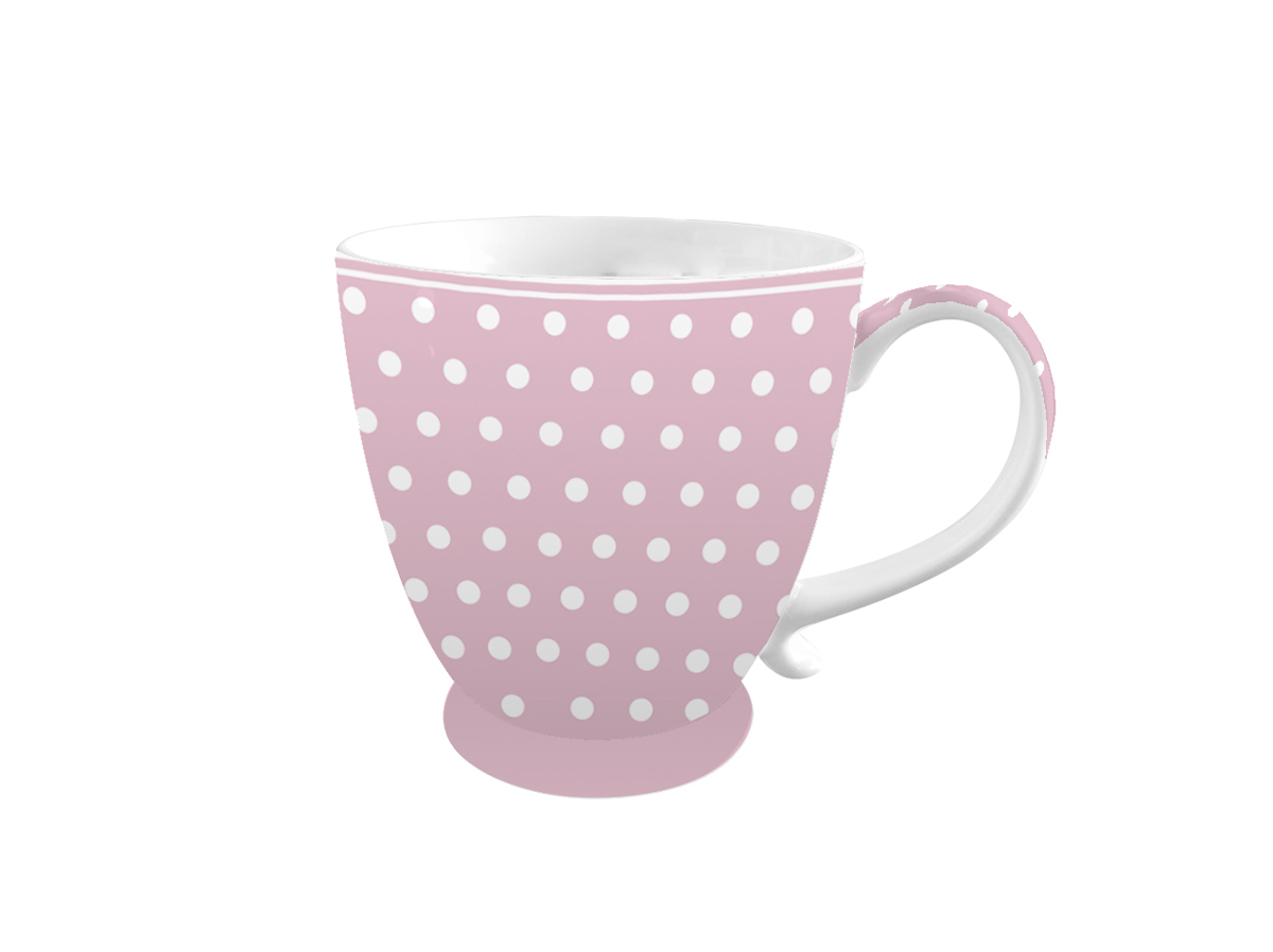 Polka - Mug tazza in porcellana a pois rosa Pastello - 430 ml - Isabelle Rose