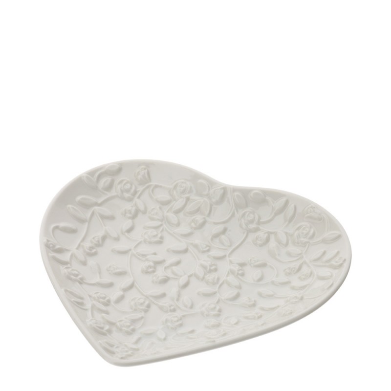 Piattino cuore in porcellana - 16 cm - Hervit