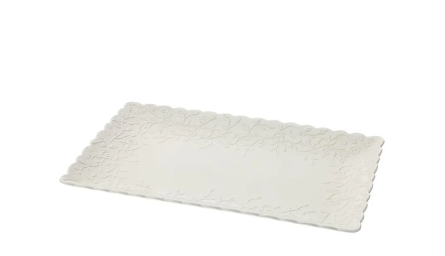 Vassoio rettangolare in porcellana Romance - 25x15 cm - Hervit
