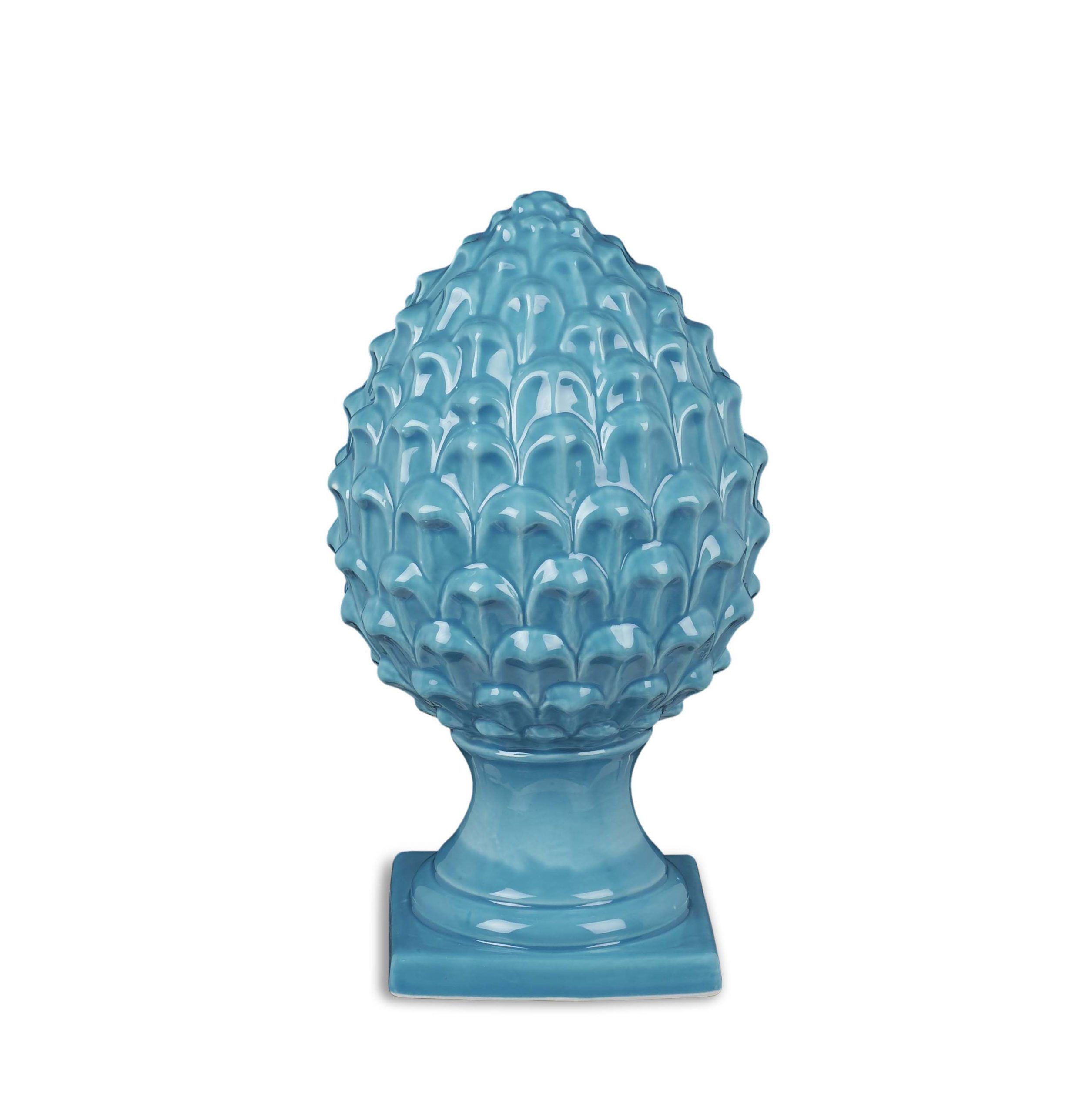 Pigna azzurra in ceramica - H. 24 cm - Henriette