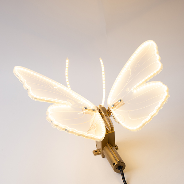 Farfalla luminosa LED Bianco Caldo in movimento  - 60 CM - E.L.